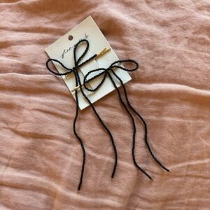 Free people beaded bow hair barrette